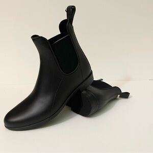 Sam Edelman Tinsley Matte Black Chelsea Rain Boots  Women's Size 6